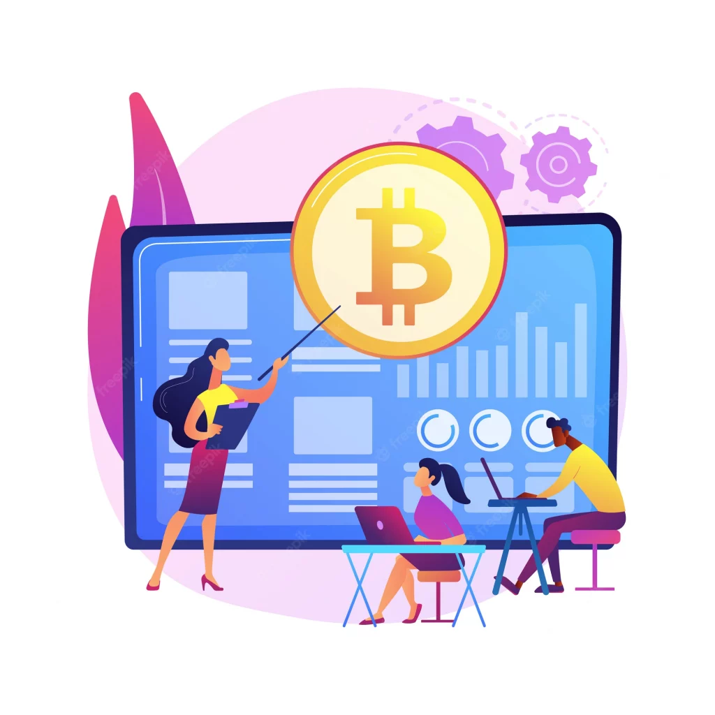 cryptocurrency-trading-courses-abstract-concept-illustration-crypto-trading-academy-smart-contracts-digital-tokens-blockchain-technology-setup-strategy-ico