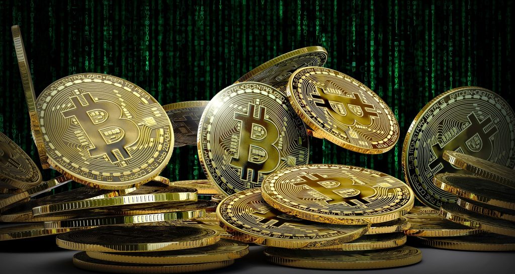 Mehrere Bitcoin-Münzen