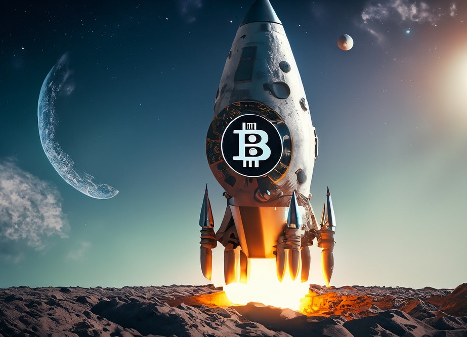 Bitcoin-Rakete 