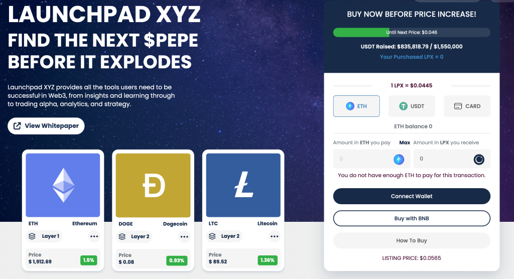 Launchpad.xyz Website