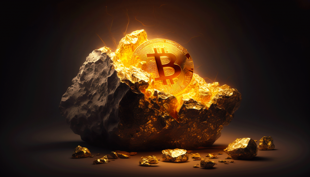 Bitcoin Münze brennt