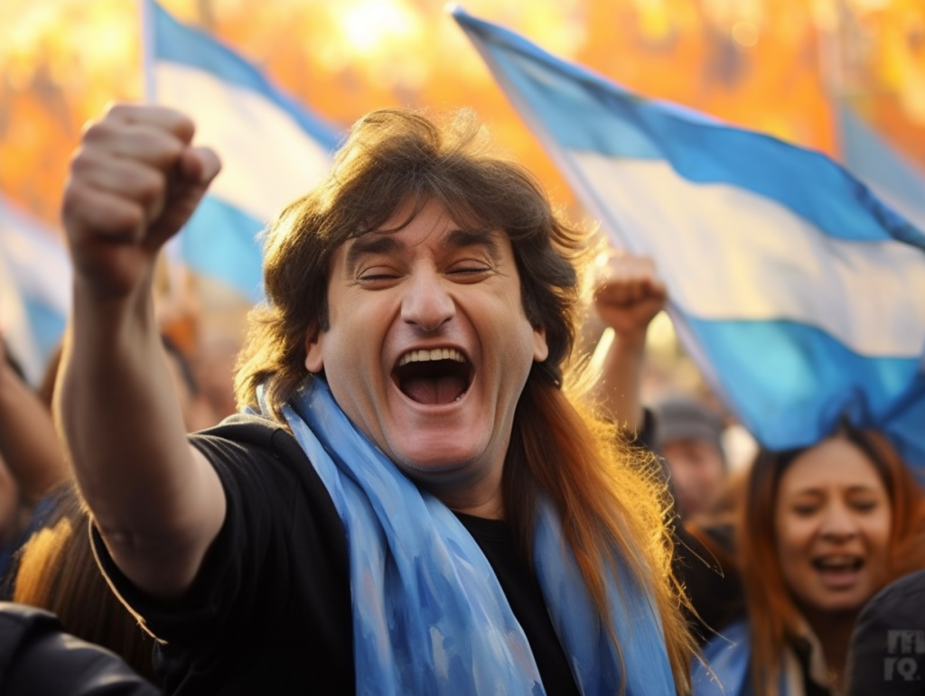 Argentinische Wahl Sieg von Javier Milei und für Kryptowaehrungen und die Wirtschaft