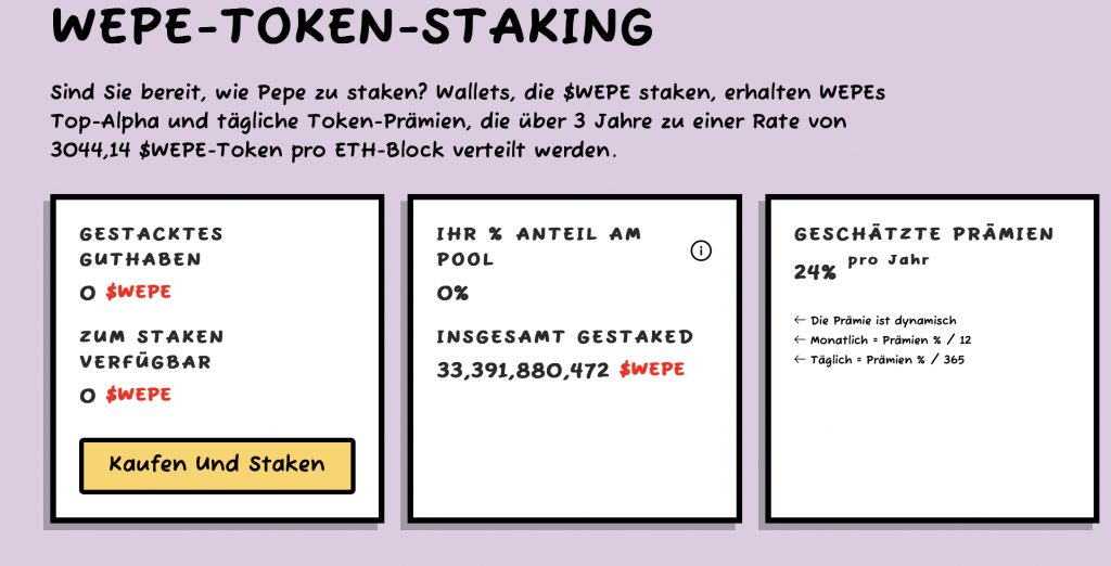 WEPE Staking