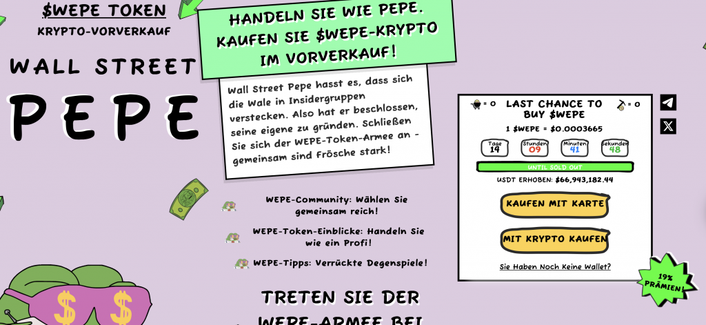 Wall Street Pepe Website