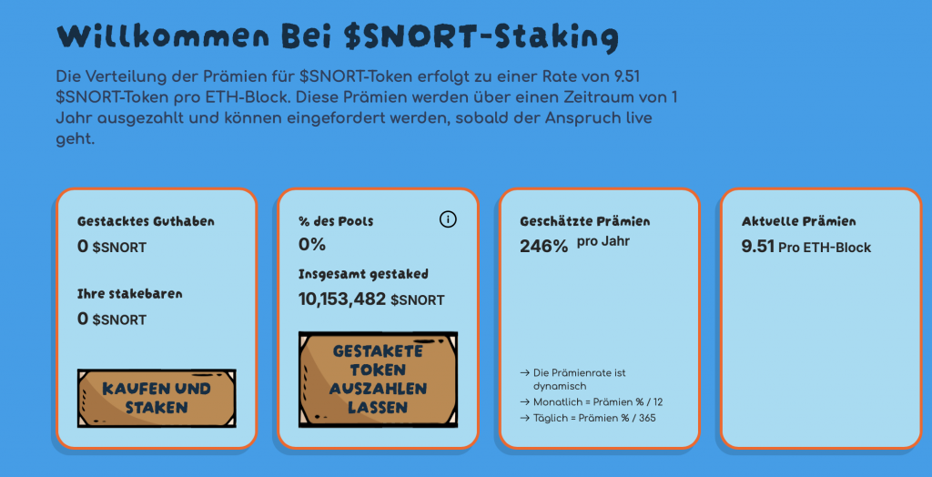 SNORT Staking