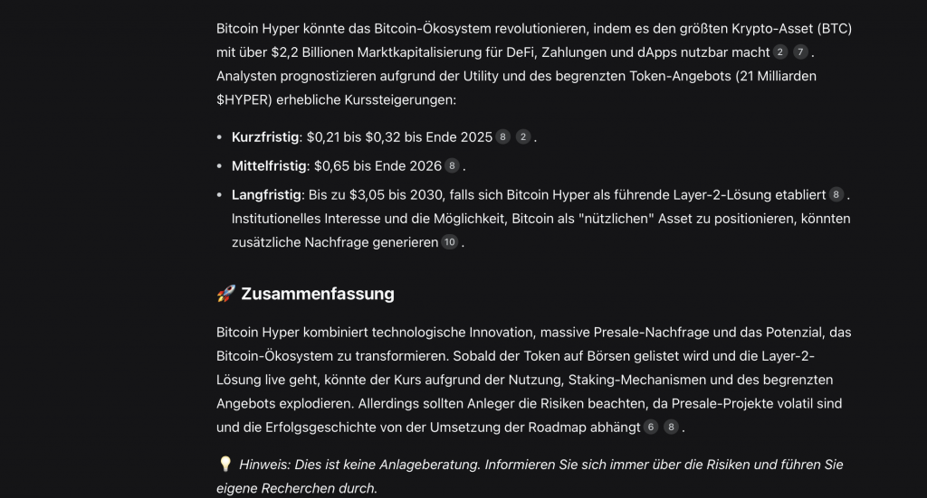 Deepseek über Hyper 